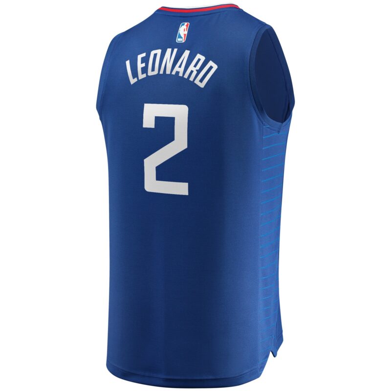 Kawhi Leonard LA Clippers Fast Break Player Jersey - Icon Edition - Royal - Image 3