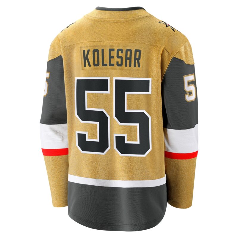 Keegan Kolesar Vegas Golden Knights Home Breakaway Jersey - Gold - Image 3