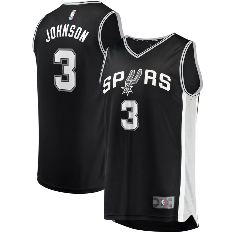 Keldon Johnson San Antonio Spurs Fast Break Jersey Black - Icon Edition