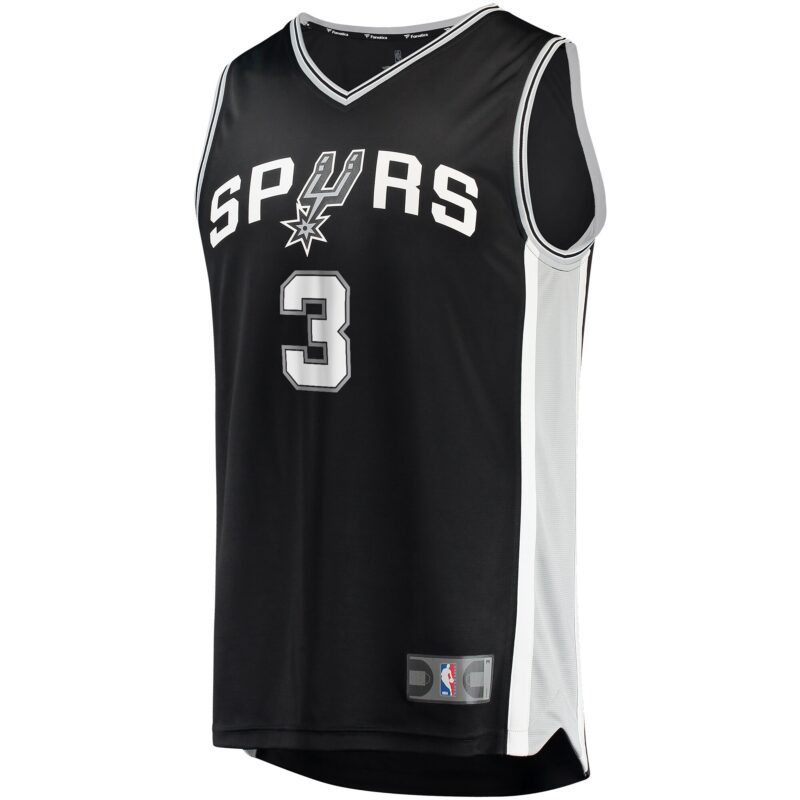 Keldon Johnson San Antonio Spurs Fast Break Jersey Black - Icon Edition - Image 2