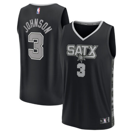 Keldon Johnson San Antonio Spurs Fast Break Player Jersey - Statement Edition - Black