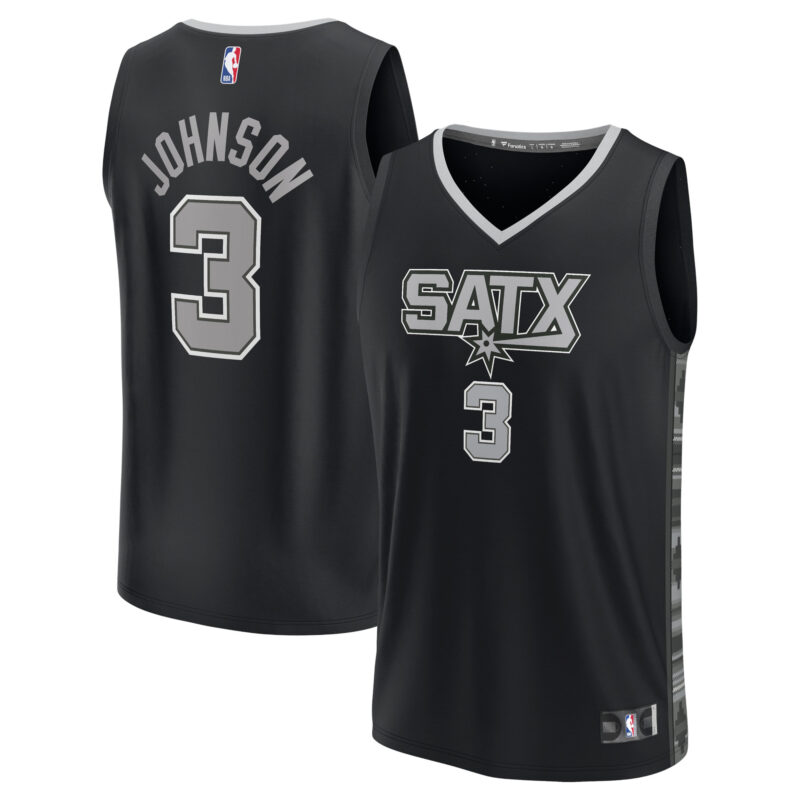 Keldon Johnson San Antonio Spurs Fast Break Player Jersey - Statement Edition - Black