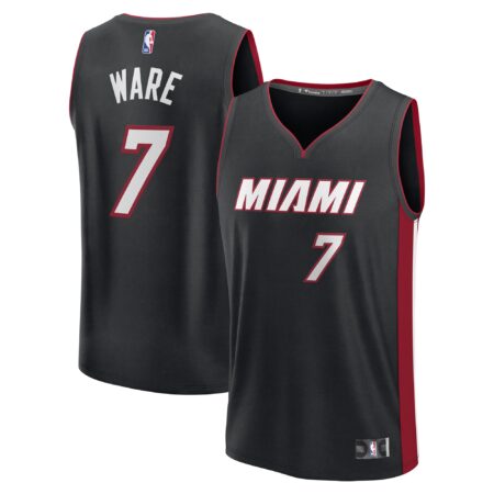 Kel'el Ware Miami Heat Fast Break Player Jersey - Icon Edition - Black