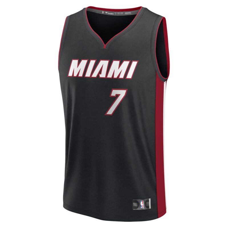 Kel'el Ware Miami Heat Fast Break Player Jersey - Icon Edition - Black - Image 2