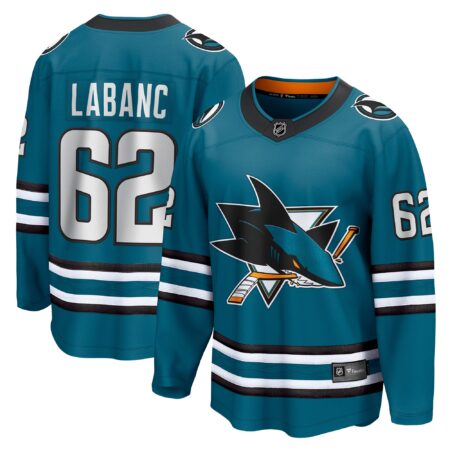 Kevin Labanc San Jose Sharks Home Breakaway Player Jersey - Teal
