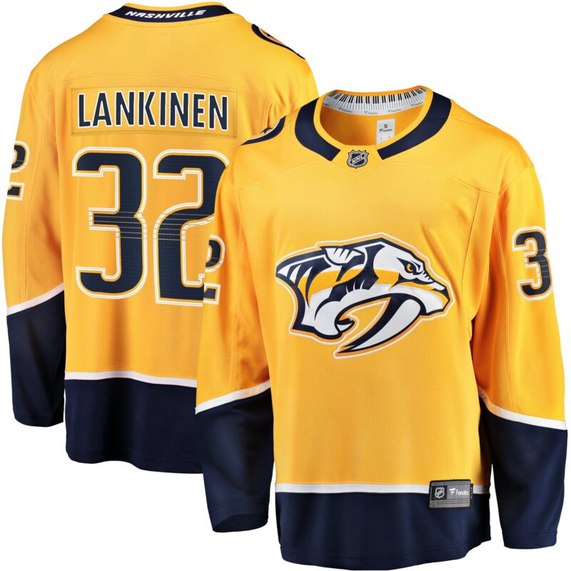 Kevin Lankinen Nashville Predators Home Breakaway Player Jersey - Gold