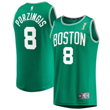 Kristaps Porzingis Boston Celtics 2024 Basketball Finals Champions Fast Break Player Jersey - Kelly Green - Icon Edition