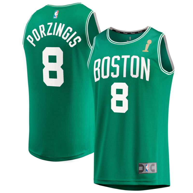 Kristaps Porzingis Boston Celtics 2024 Basketball Finals Champions Fast Break Player Jersey - Kelly Green - Icon Edition