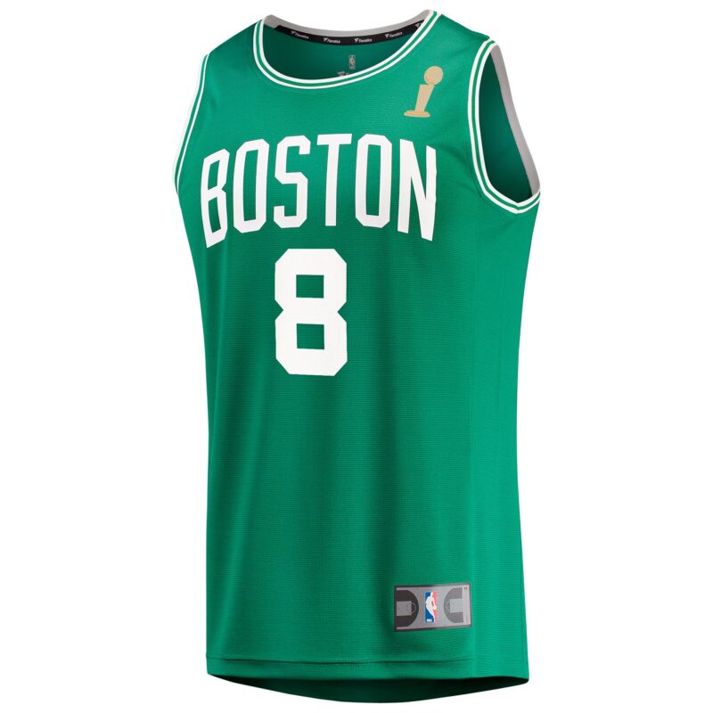Kristaps Porzingis Boston Celtics 2024 Basketball Finals Champions Fast Break Player Jersey - Kelly Green - Icon Edition - Image 2
