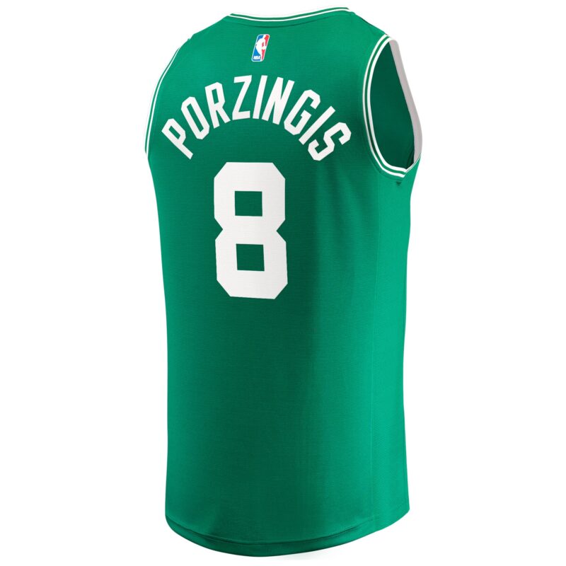 Kristaps Porzingis Boston Celtics 2024 Basketball Finals Champions Fast Break Player Jersey - Kelly Green - Icon Edition - Image 3