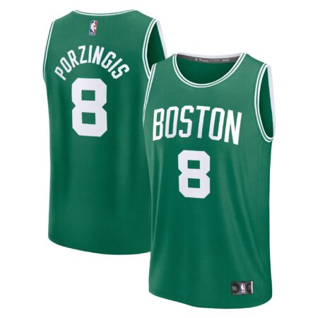 Kristaps Porzingis Boston Celtics Fast Break Player Jersey - Icon Edition - Kelly Green