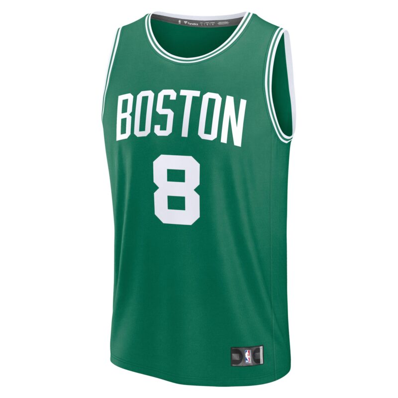 Kristaps Porzingis Boston Celtics Fast Break Player Jersey - Icon Edition - Kelly Green - Image 2