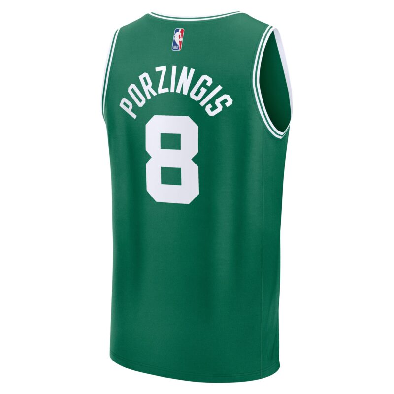 Kristaps Porzingis Boston Celtics Fast Break Player Jersey - Icon Edition - Kelly Green - Image 3