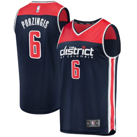 Kristaps Porzingis Washington Wizards Fast Break Player Jersey - Statement Edition - Navy