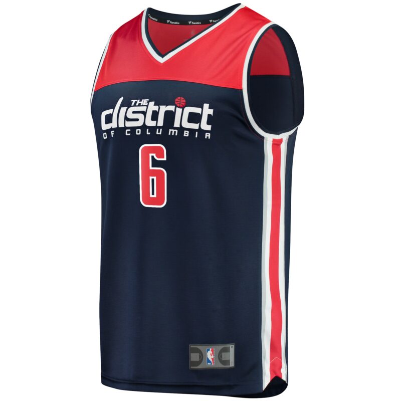 Kristaps Porzingis Washington Wizards Fast Break Player Jersey - Statement Edition - Navy - Image 2