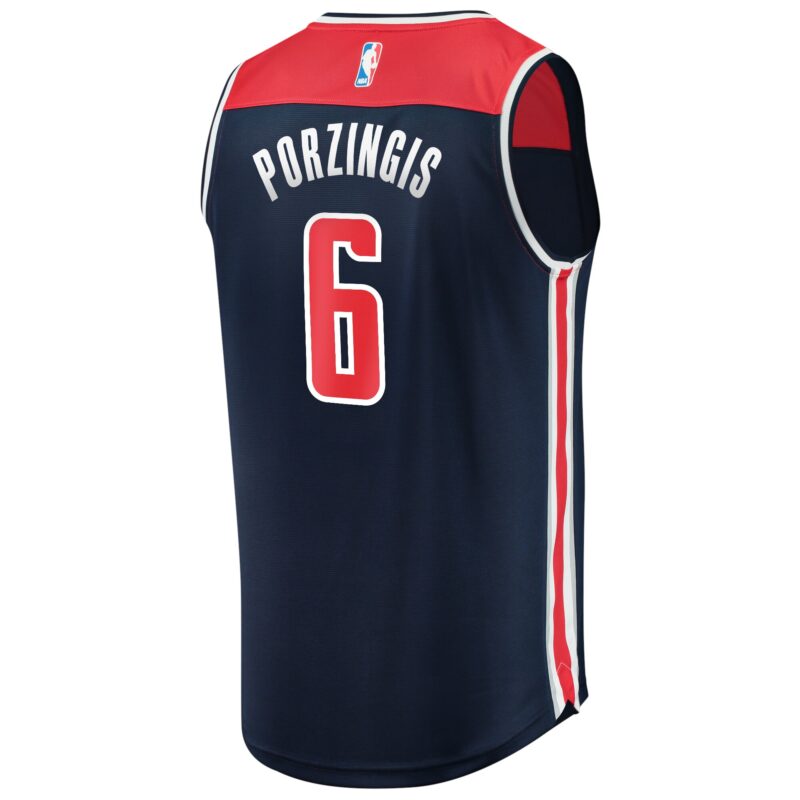 Kristaps Porzingis Washington Wizards Fast Break Player Jersey - Statement Edition - Navy - Image 3