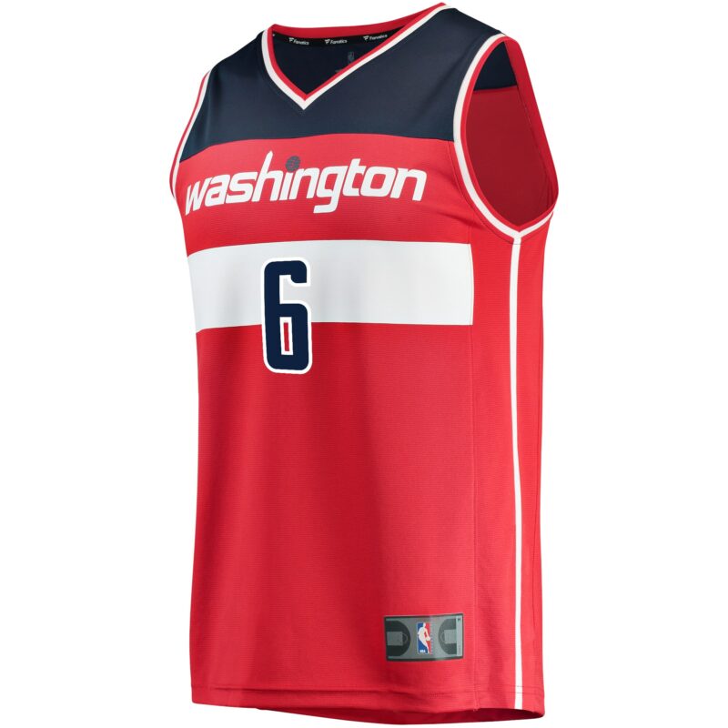 Kristaps Porzingis Washington Wizards Fast Break Jersey - Icon Edition - Red - Image 2