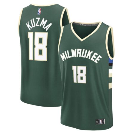 Kyle Kuzma Milwaukee Bucks Fast Break Player Jersey - Icon Edition - Hunter Green