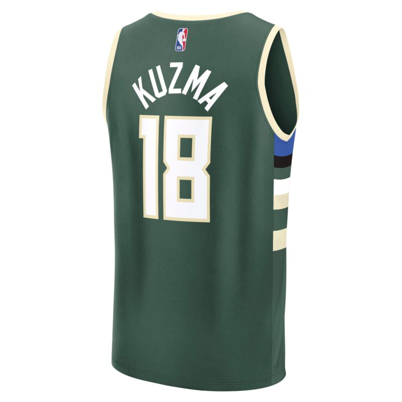 Kyle Kuzma Milwaukee Bucks Fast Break Player Jersey - Icon Edition - Hunter Green - Image 3