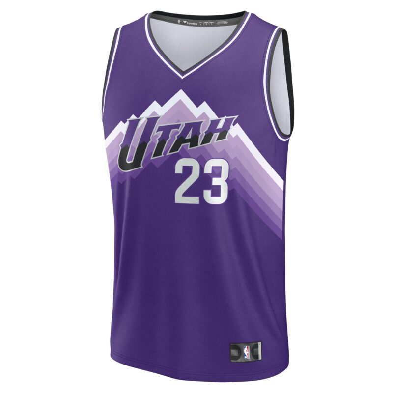 Lauri Markkanen Utah Jazz Fast Break Jersey - Purple - City Edition - Image 2