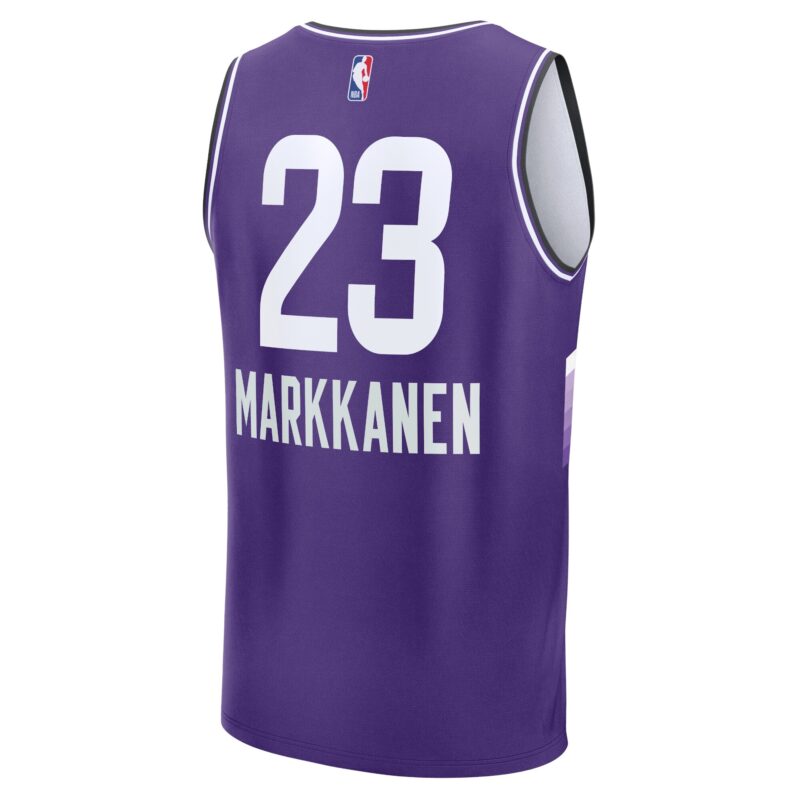 Lauri Markkanen Utah Jazz Fast Break Jersey - Purple - City Edition - Image 3