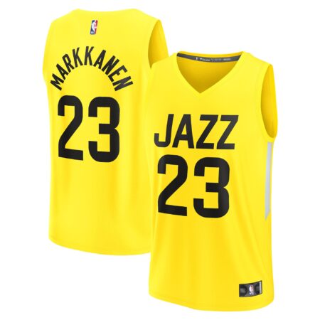 Lauri Markkanen Utah Jazz Fast Break Player Jersey - Icon Edition - Yellow