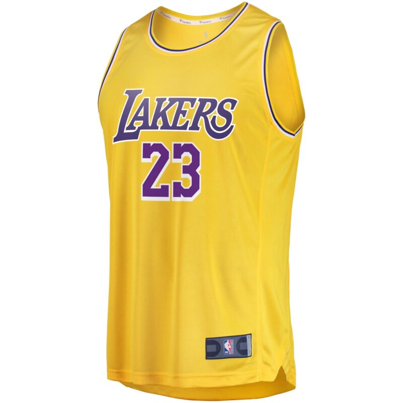 LeBron James Los Angeles Lakers Big & Tall Fast Break Player Jersey - Gold - Icon Edition - Image 2