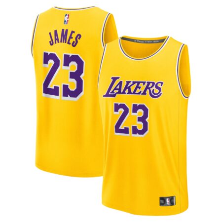 LeBron James Los Angeles Lakers Fast Break Jersey - Icon Edition - Gold