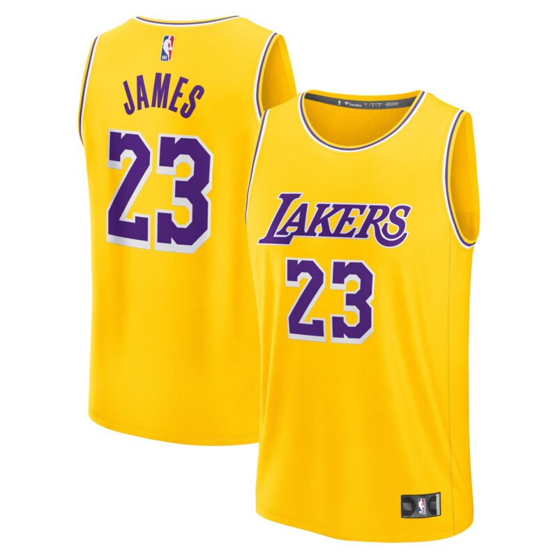 LeBron James Los Angeles Lakers Fast Break Jersey - Icon Edition - Gold