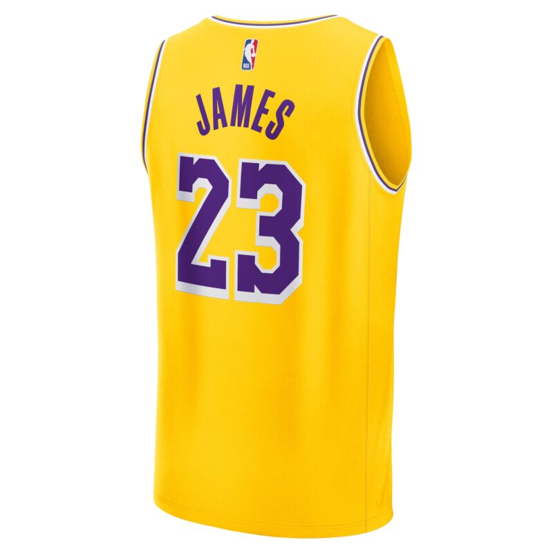LeBron James Los Angeles Lakers Fast Break Jersey - Icon Edition - Gold - Image 3