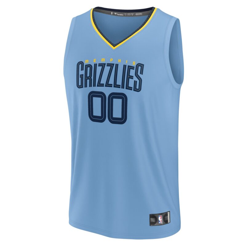 Memphis Grizzlies Custom Fast Break Jersey - Statement Edition - Light Blue - Image 2