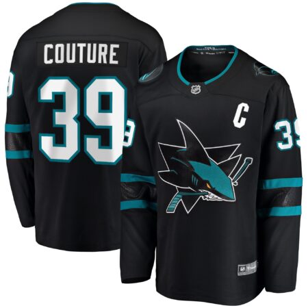 Logan Couture San Jose Sharks Alternate Premier Breakaway Player Captain Jersey - Black