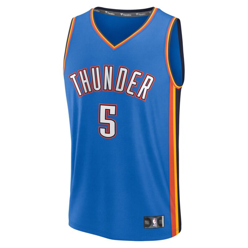 Luguentz Dort Oklahoma City Thunder Fast Break Player Jersey - Icon Edition - Blue - Image 2