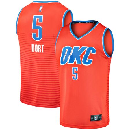 Luguentz Dort Oklahoma City Thunder Fast Break Player Jersey - Statement Edition - Orange