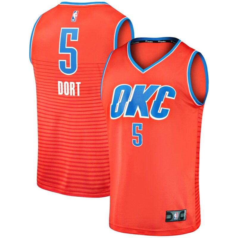 Luguentz Dort Oklahoma City Thunder Fast Break Player Jersey - Statement Edition - Orange