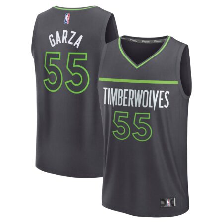 Luka Garza Minnesota Timberwolves Fast Break Player Jersey - Statement Edition - Charcoal