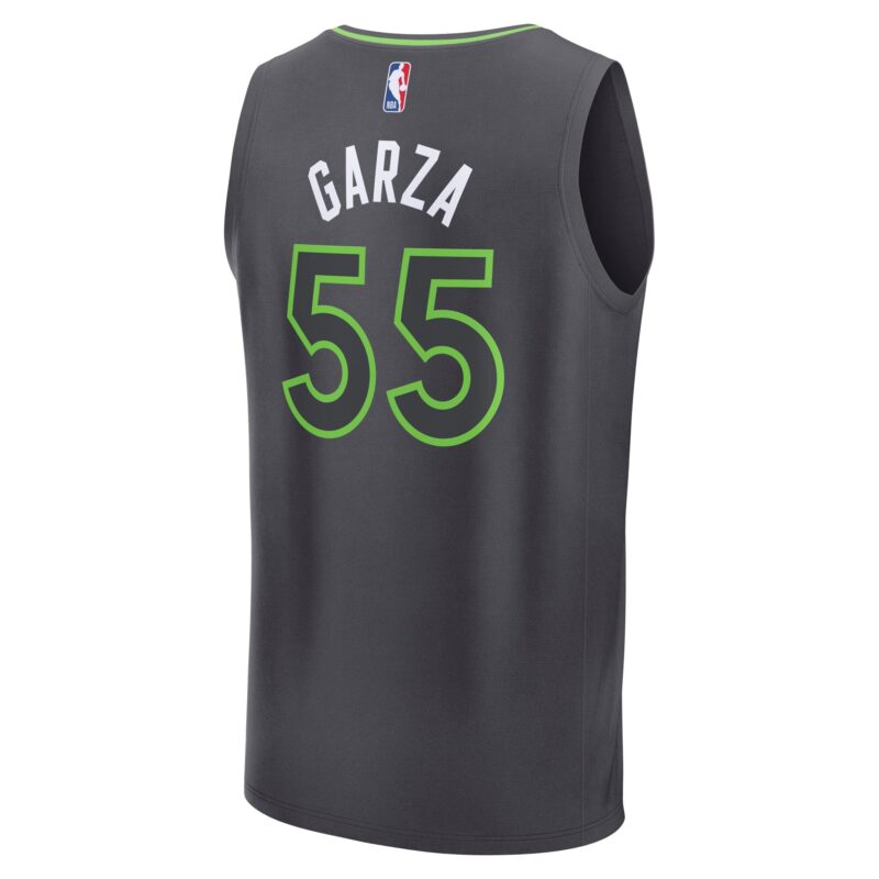 Luka Garza Minnesota Timberwolves Fast Break Player Jersey - Statement Edition - Charcoal - Image 3
