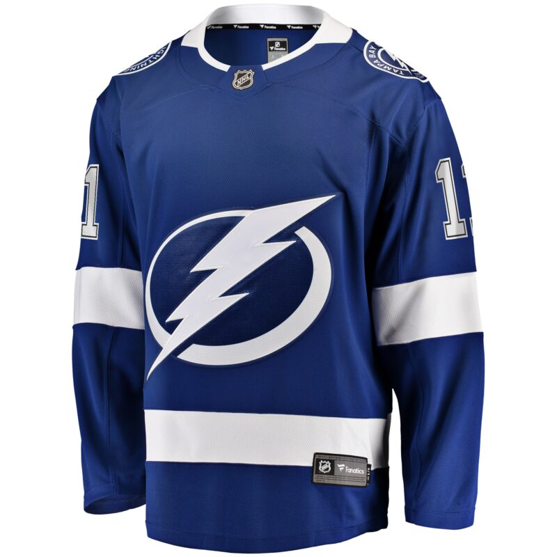 Luke Glendening Tampa Bay Lightning Home Breakaway Jersey - Blue - Image 2