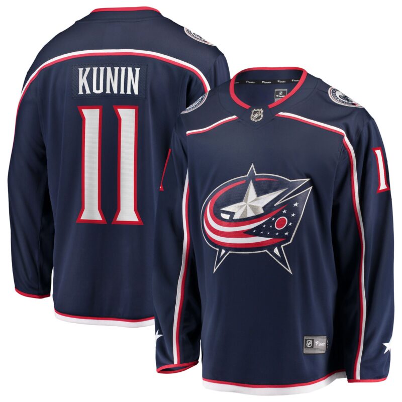 Luke Kunin Columbus Blue Jackets Home Breakaway Jersey - Navy