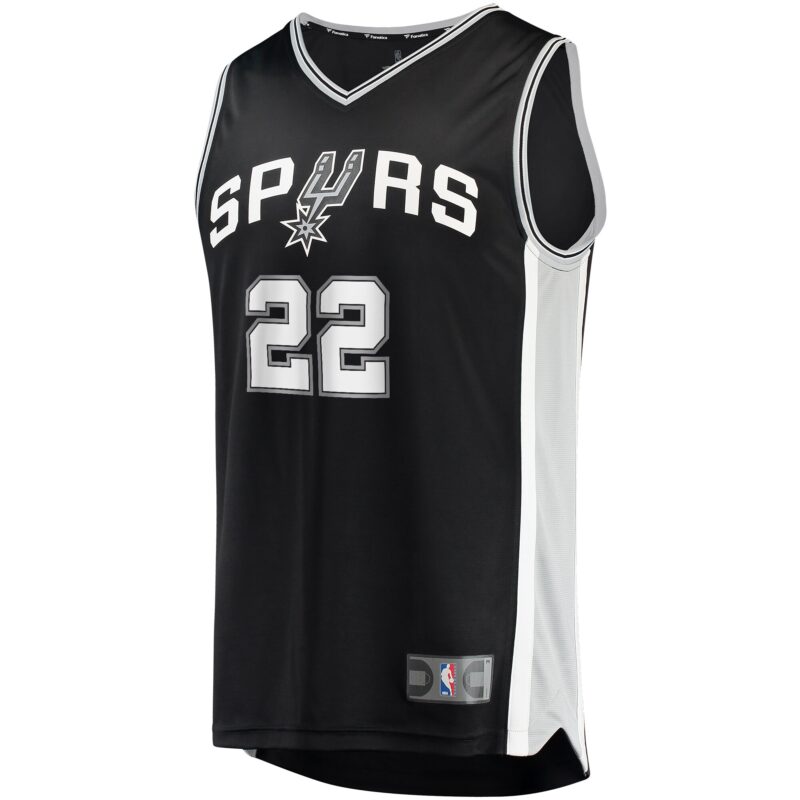 Malaki Branham San Antonio Spurs Fast Break Player Jersey - Icon Edition - Black - Image 2