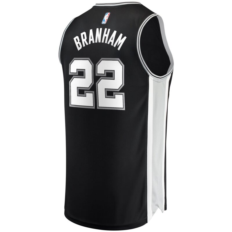 Malaki Branham San Antonio Spurs Fast Break Player Jersey - Icon Edition - Black - Image 3