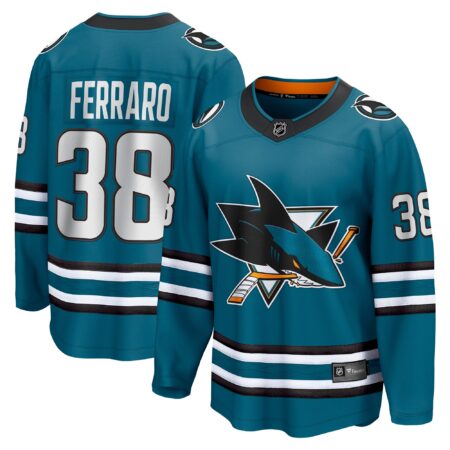 Mario Ferraro San Jose Sharks Home Breakaway Player Jersey - Teal