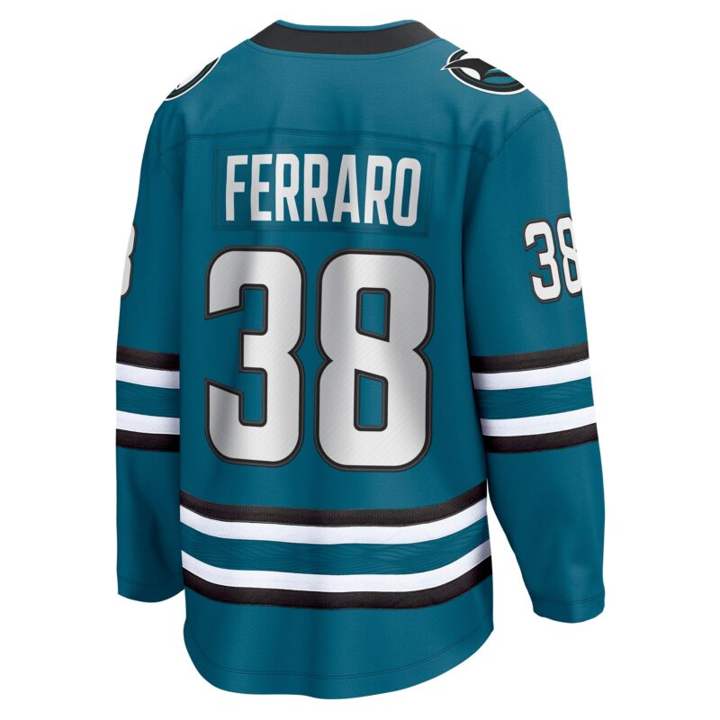 Mario Ferraro San Jose Sharks Home Breakaway Player Jersey - Teal - Image 3