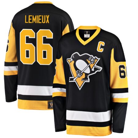 Mario Lemieux Pittsburgh Penguins Premier Breakaway Retired Player Jersey - Black