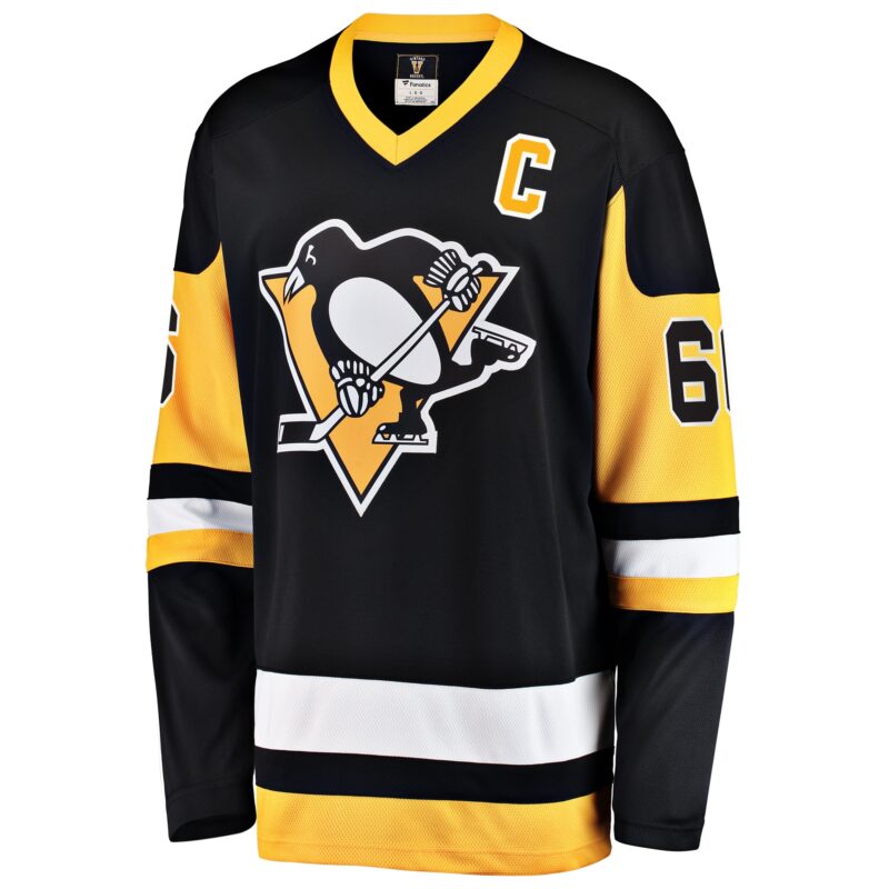 Mario Lemieux Pittsburgh Penguins Premier Breakaway Retired Player Jersey - Black - Image 2