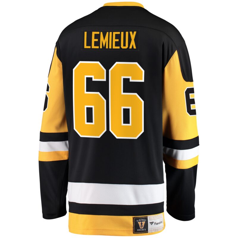 Mario Lemieux Pittsburgh Penguins Premier Breakaway Retired Player Jersey - Black - Image 3