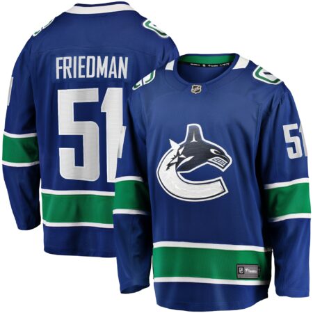 Mark Friedman Vancouver Canucks Home Premier Breakaway Player Jersey - Blue