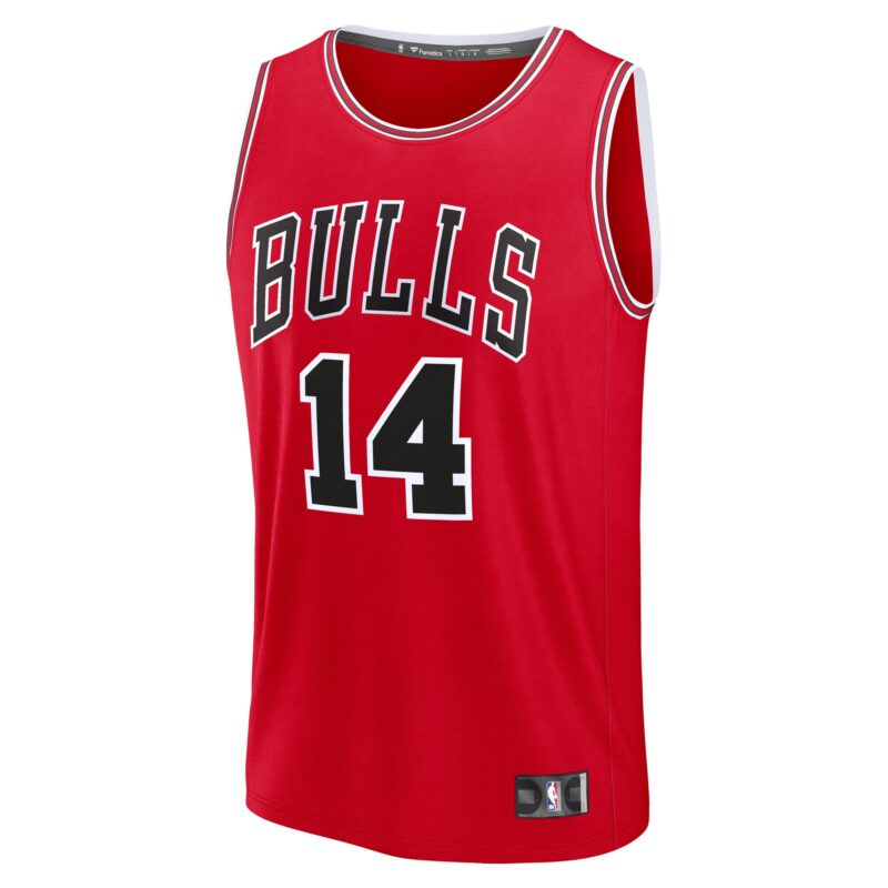Matas Buzelis Chicago Bulls Fast Break Player Jersey - Icon Edition - Red - Image 2