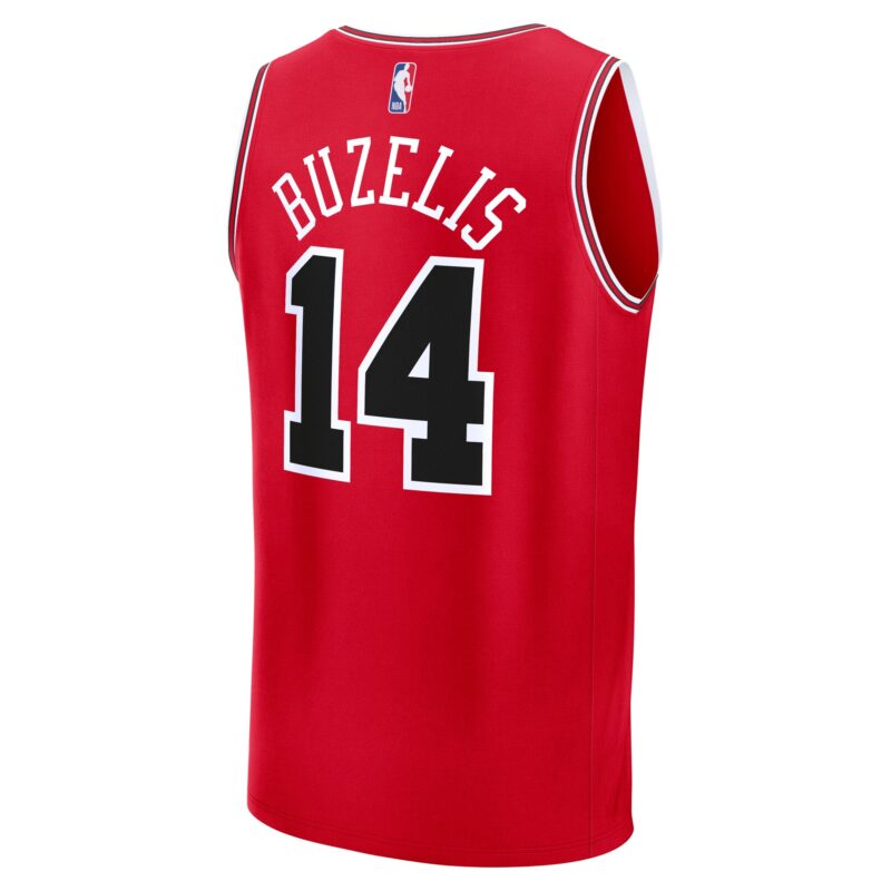 Matas Buzelis Chicago Bulls Fast Break Player Jersey - Icon Edition - Red - Image 3