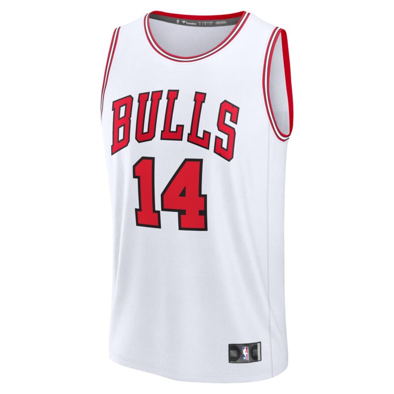 Matas Buzelis Chicago Bulls Fast Break Player Jersey - Association Edition - White - Image 2